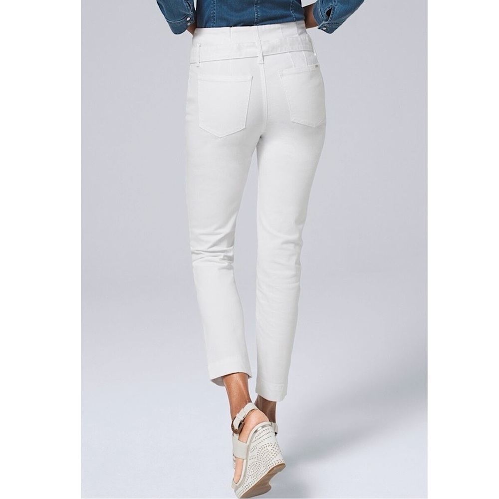 White House Black Market High-Rise Slim Crop Jeans With Removable Belt –– NWT - Picture 3 of 14